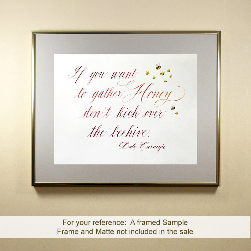 Original Calligraphy | Quote from Dale Carnegie | InspiredArtCreations