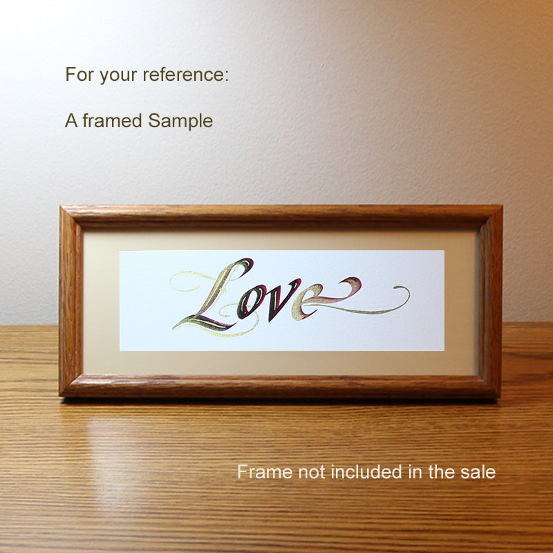 Signet de calligraphie | Love | InspiredArtCreations