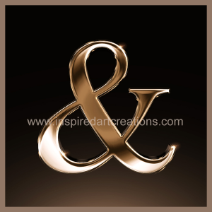 Ampersand Signature Gold Monogram Vinyl Sticker | InspiredArtCreations