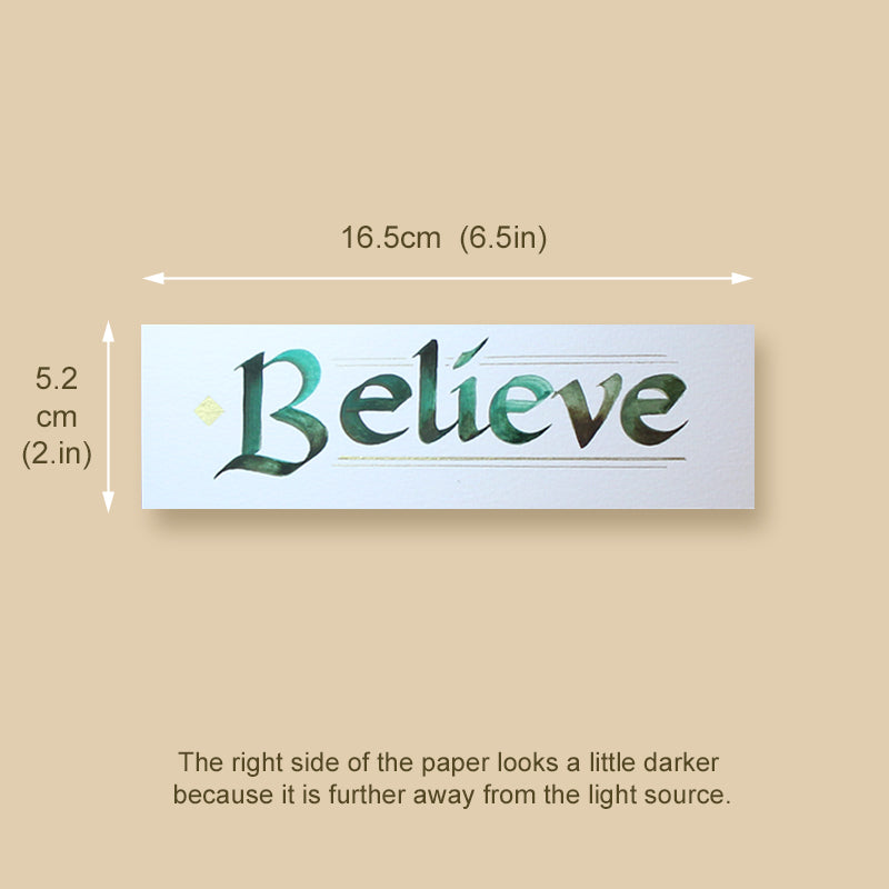 Calligraphy Bookmark | Believe | InspiredArtCreations
