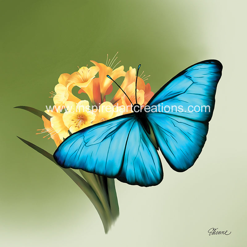 Giclee pigmentaire | Papillon | Papillon bleu | InspiredArtCreations