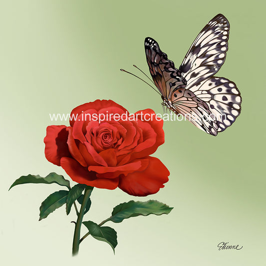 Giclee Print | Butterfly | Rice Paper Butterfly | InspiredArtCreations