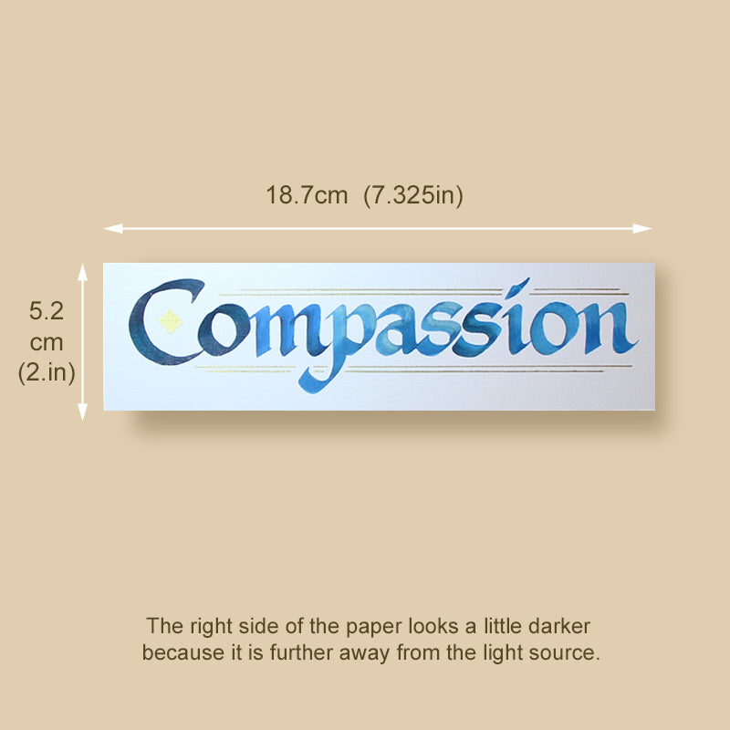 Calligraphy Bookmark | Compassion | InspiredArtCreations