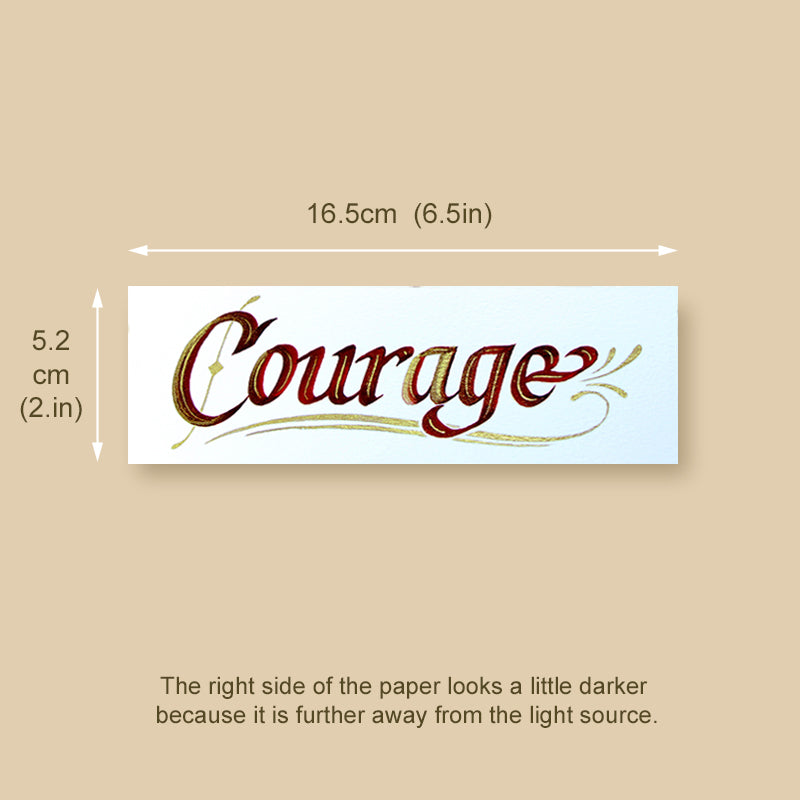 Calligraphy Bookmark | Courage | InspiredArtCreations