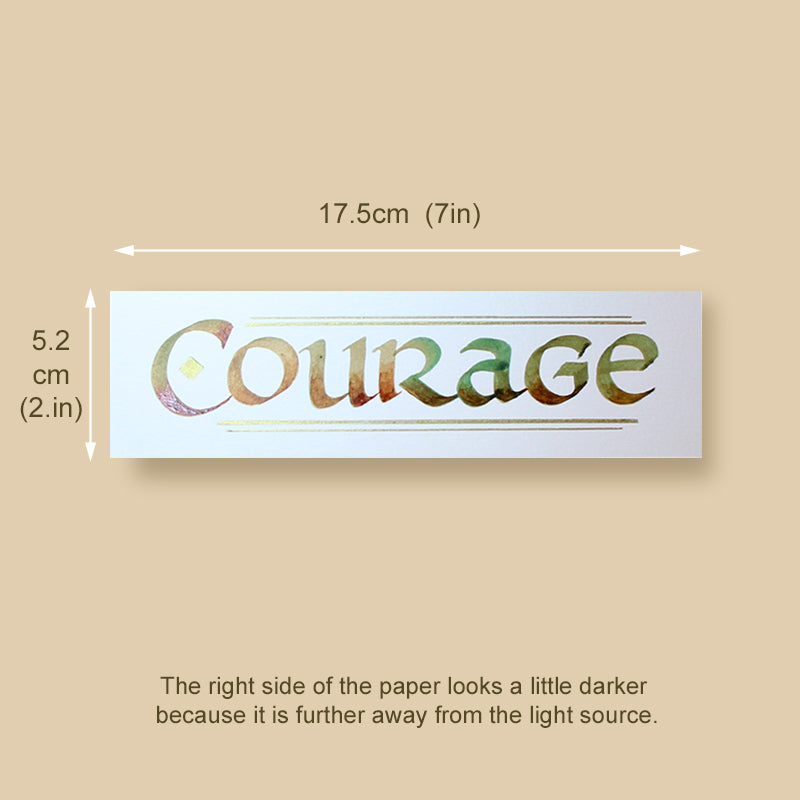 Calligraphy Bookmark | Courage | InspiredArtCreations