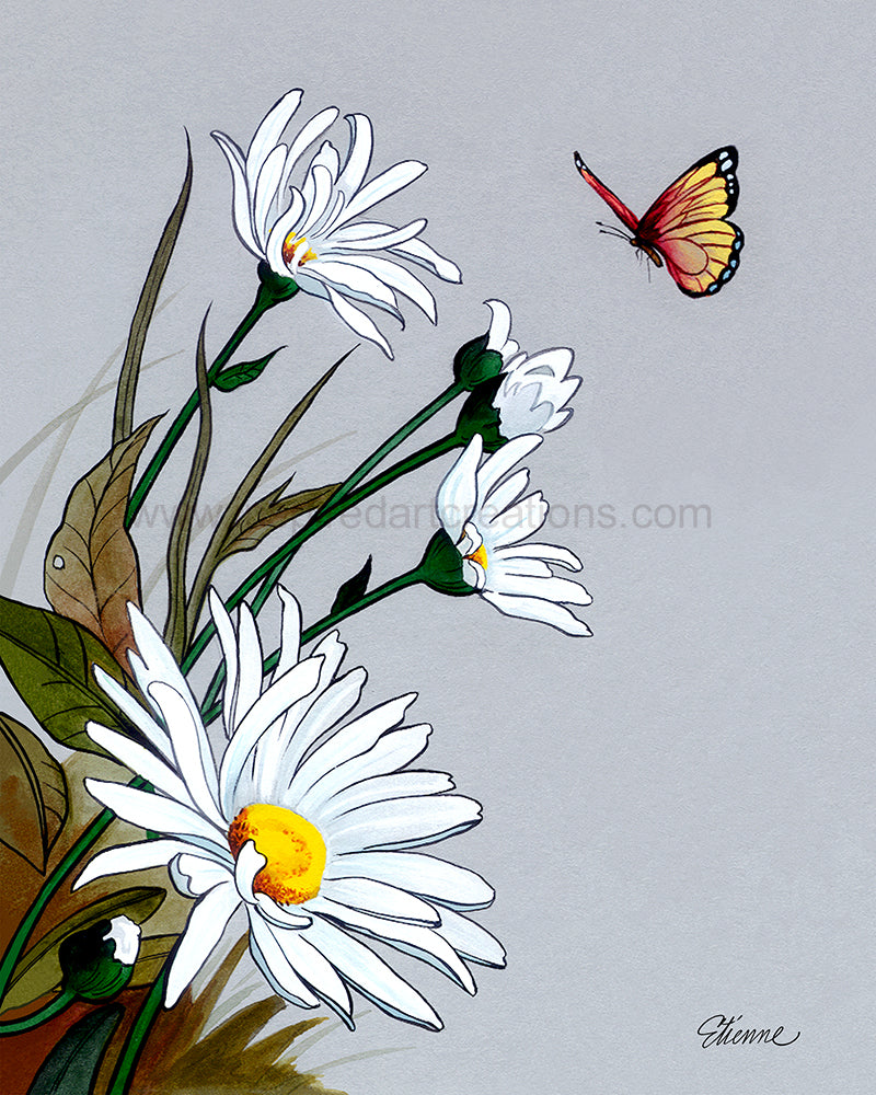 Giclee pigmentaire | Fleur | Marguerites | InspiredArtCreations