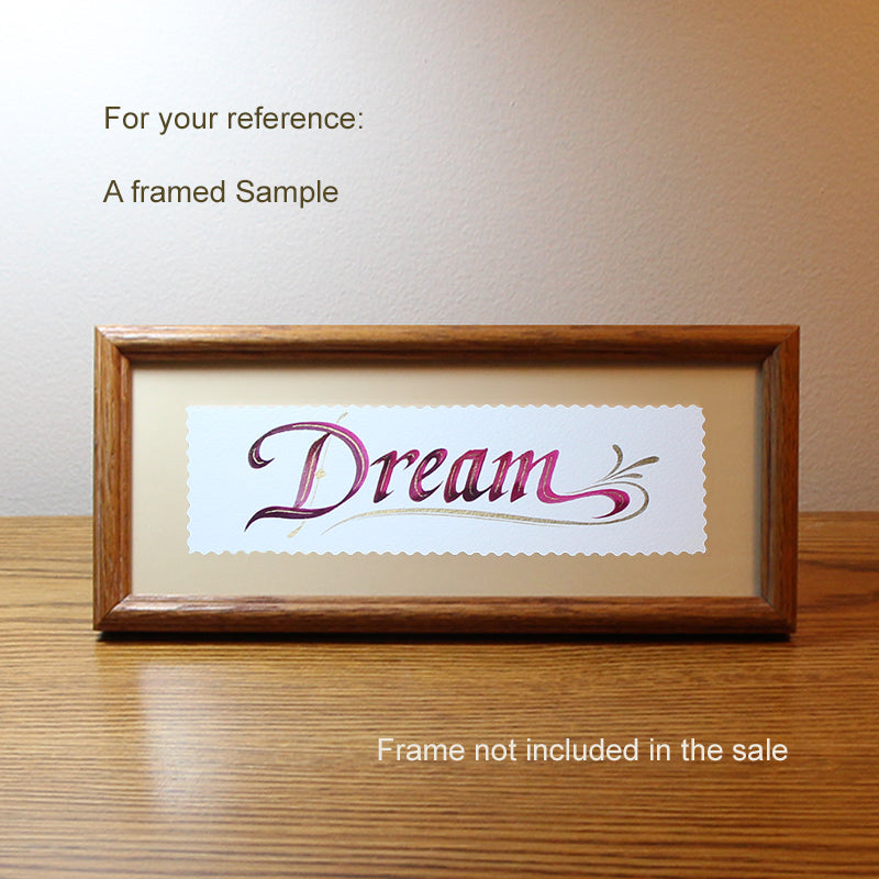 Calligraphy Bookmark | Dream | InspiredArtCreations