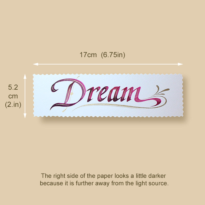 Calligraphy Bookmark | Dream | InspiredArtCreations