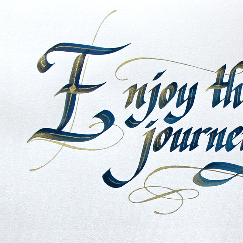 Original Calligraphy | Enjoy the journey | InspiredArtCreations