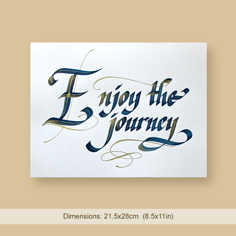 Original Calligraphy | Enjoy the journey | InspiredArtCreations