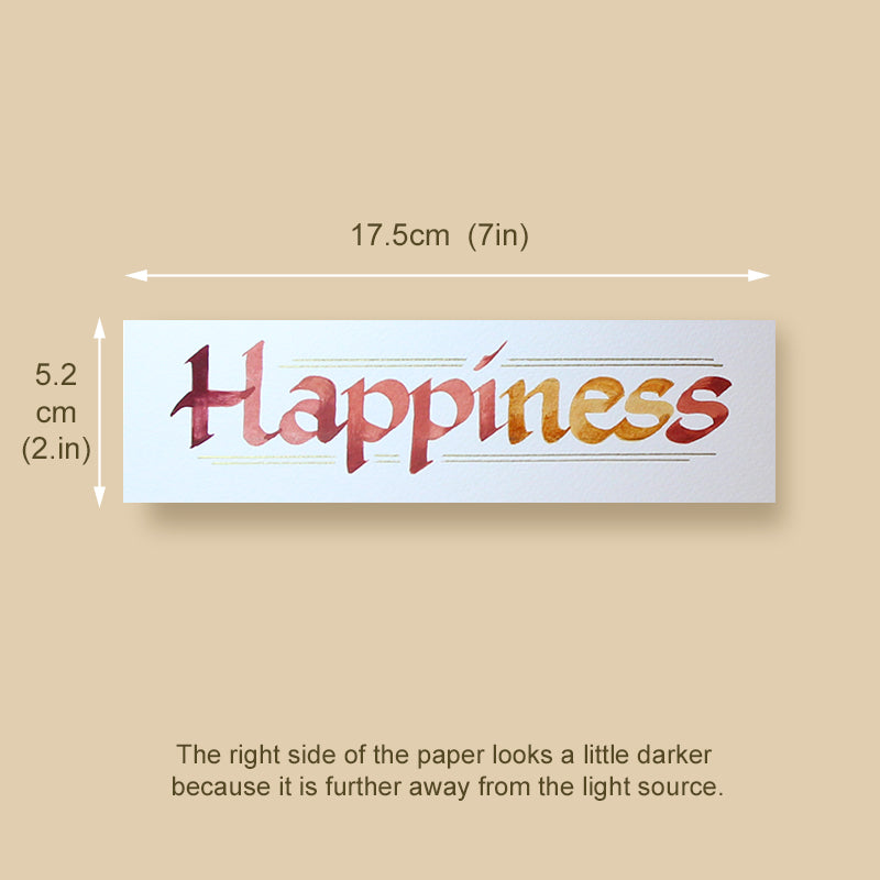 Calligraphy Bookmark | Happiness | InspiredArtCreations
