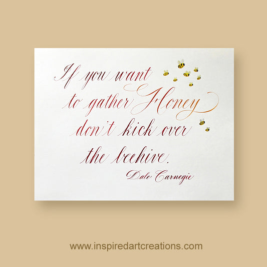 Original Calligraphy | Quote from Dale Carnegie | InspiredArtCreations
