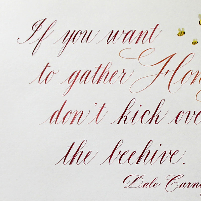 Calligraphie originale | Citation de Dale Carnegie | InspiredArtCreations 