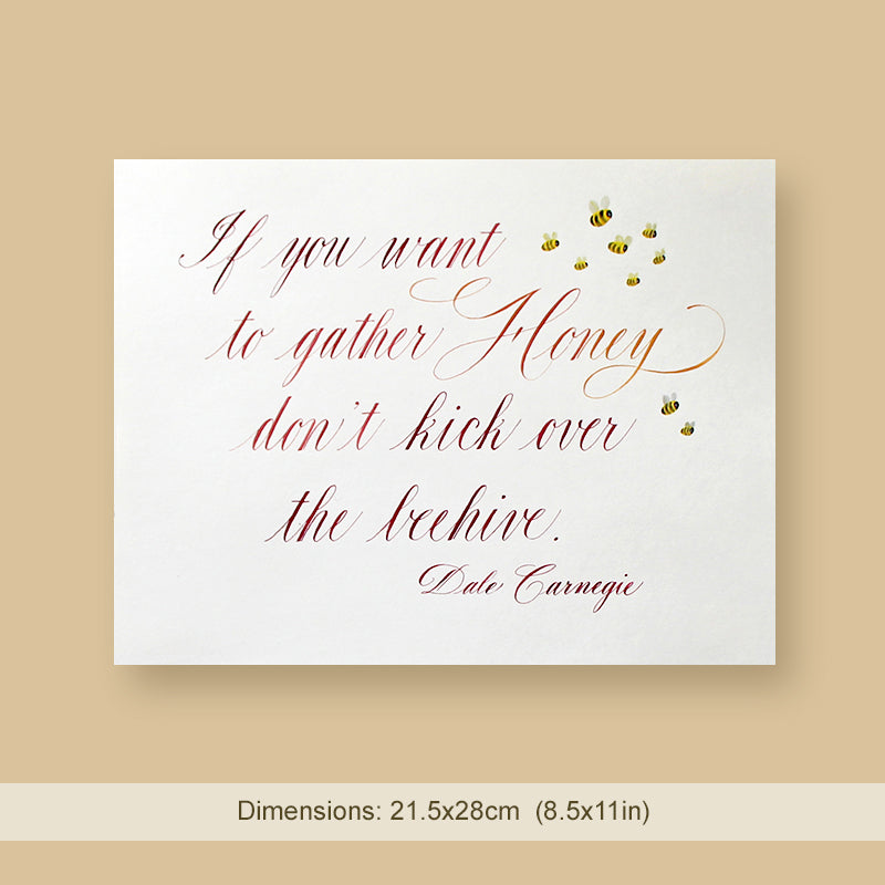 Calligraphie originale | Citation de Dale Carnegie | InspiredArtCreations 
