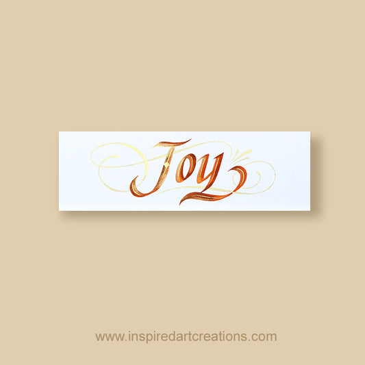 Calligraphy Bookmark | Joy | InspiredArtCreations