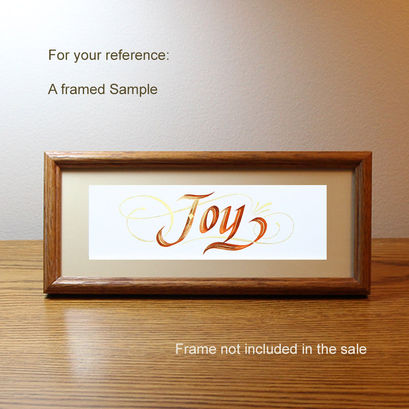 Calligraphy Bookmark | Joy | InspiredArtCreations