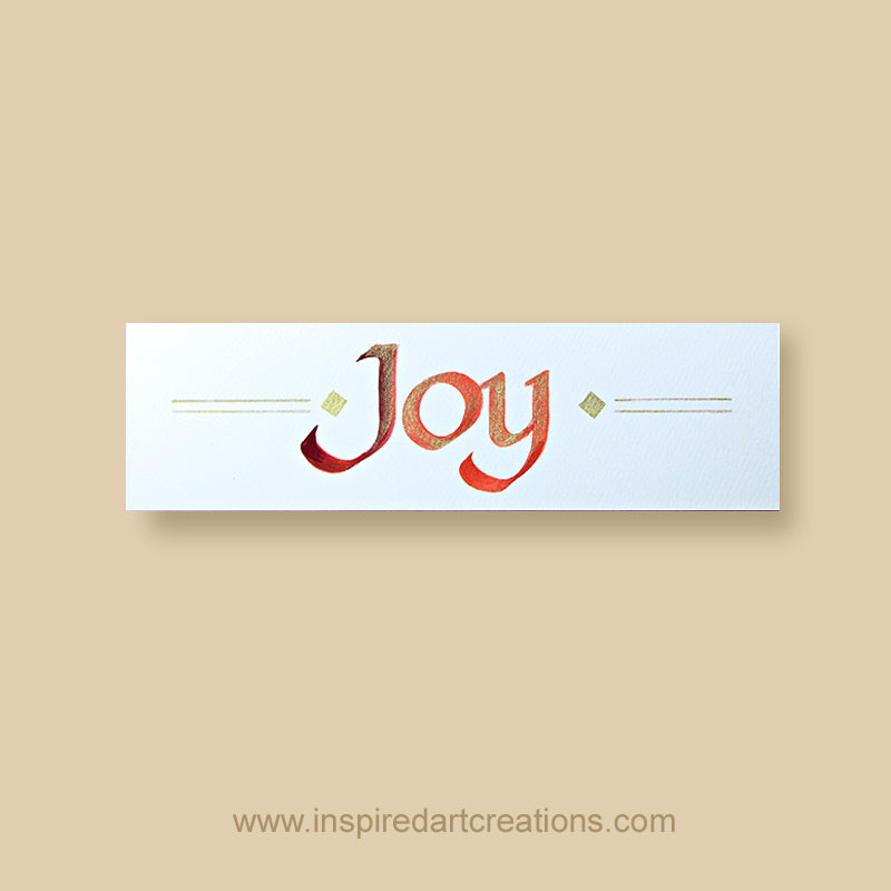Calligraphy Bookmark | Joy | InspiredArtCreations