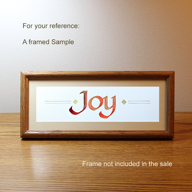 Calligraphy Bookmark | Joy | InspiredArtCreations