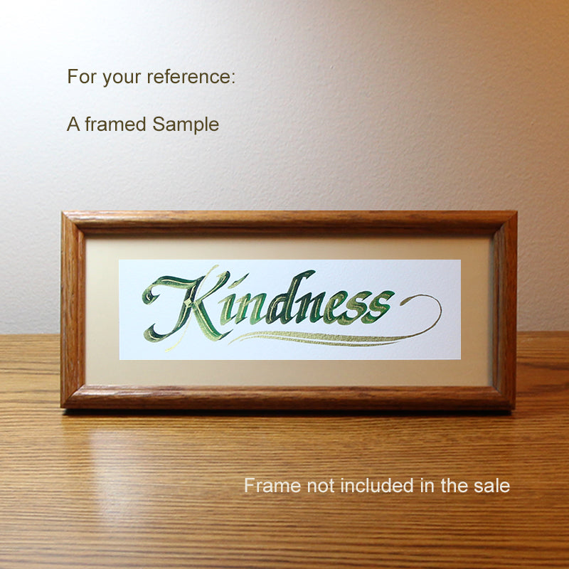 Calligraphy Bookmark | Kindness | InspiredArtCreations