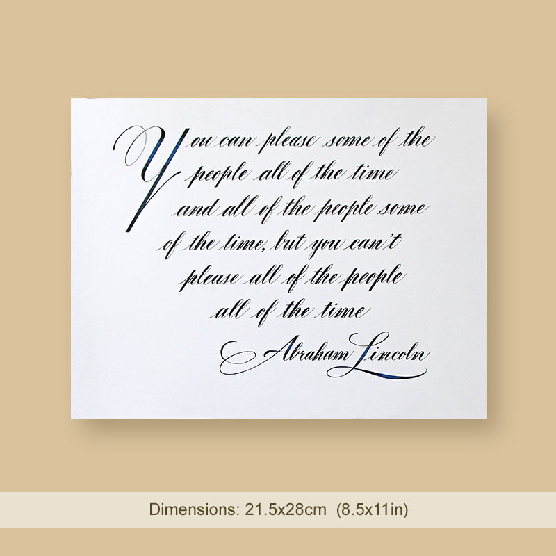 Calligraphie originale | Citation d'Abraham Lincoln | InspiredArtCreations 