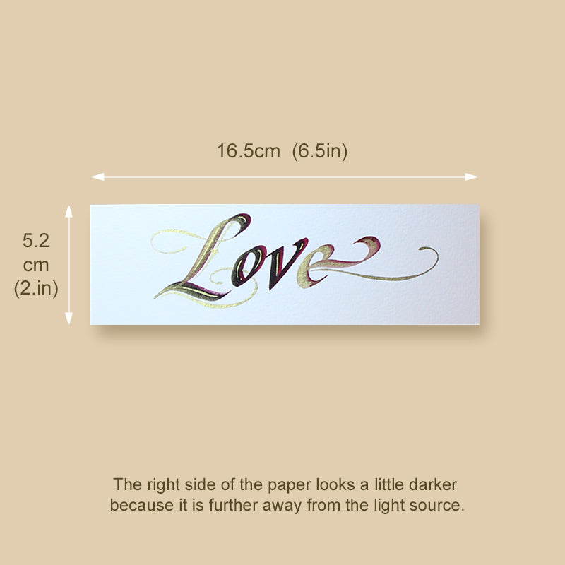 Calligraphy Bookmark | Love | InspiredArtCreations