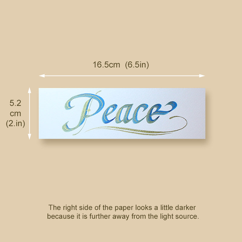 Calligraphy Bookmark | Peace | InspiredArtCreations