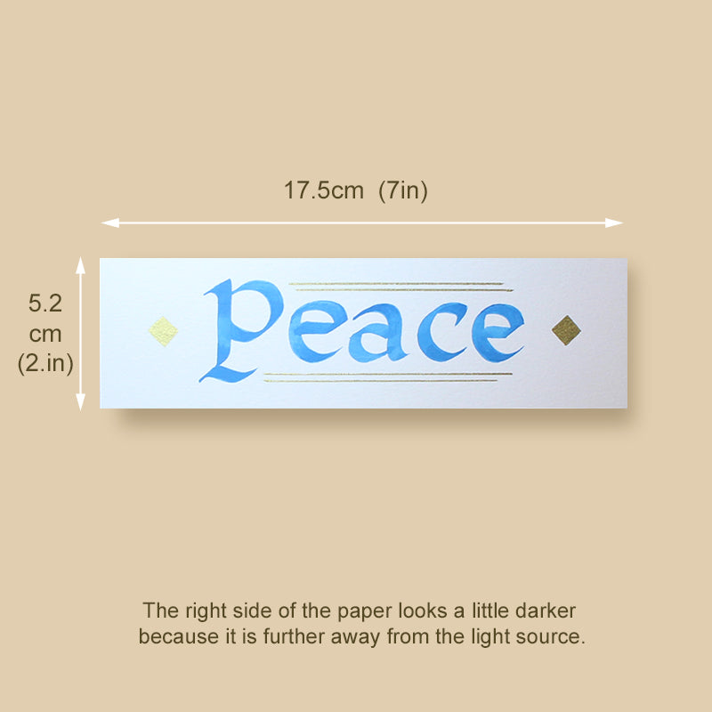 Calligraphy Bookmark | Peace | InspiredArtCreations