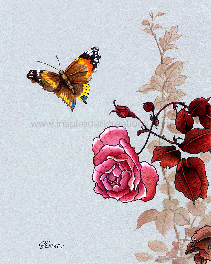 Giclee pigmentaire | Fleur | Rose | InspiredArtCreations