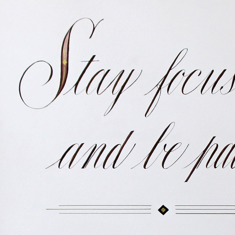 Original Calligraphy | Stay focused and be patient | InspiredArtCreations