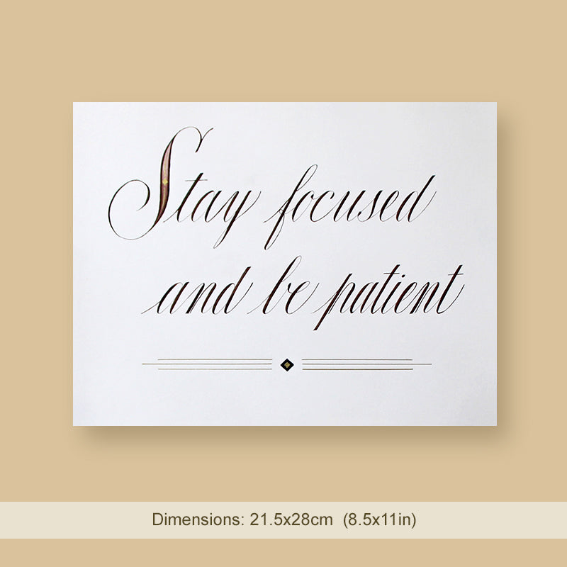 Original Calligraphy | Stay focused and be patient | InspiredArtCreations